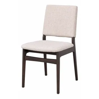 Scaun de dining crem/in culoare naturala inchisa din lemn de stejar Medford - Rowico imagine