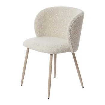 Scaun de dining crem tapitat Elyna - Light & Living imagine