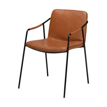 Scaun de dining din piele artificiala DAN-FORM Denmark Boto, maro imagine