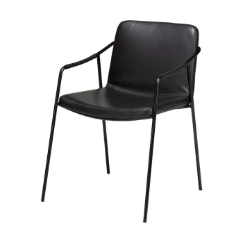 Scaun de dining din piele artificiala DAN-FORM Denmark Boto, negru imagine