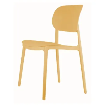 Scaun de dining galben din plastic Cheer - Leitmotiv imagine