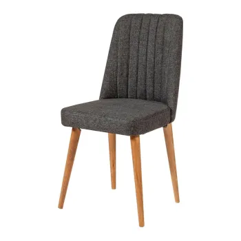 Scaun de dining gri antracit din catifea Stormi Sandalye - Kalune Design imagine