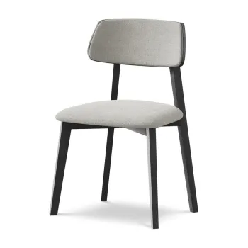 Scaun de dining gri deschis din lemn masiv Niu aEURMakamii imagine