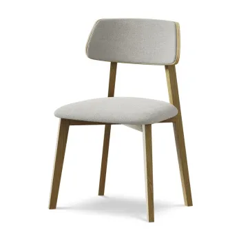 Scaun de dining gri deschis din lemn masiv Niu aEURMakamii imagine