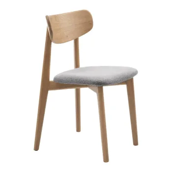 Scaun de dining gri deschis/in culoare naturala Elim - Unique Furniture imagine