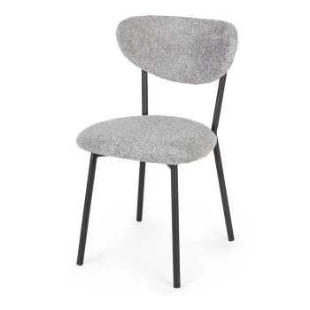 Scaun de dining gri deschis tapitat Ludmilla - Bizzotto imagine