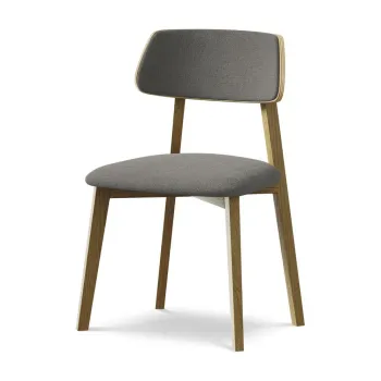 Scaun de dining gri din lemn masiv Niu aEURMakamii imagine