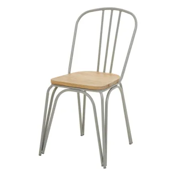Scaun de dining gri/in culoare naturala din lemn de ulm District - Premier Housewares imagine