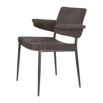 Scaun de dining gri inchis cu cotiere Portland - Dutchbone imagine