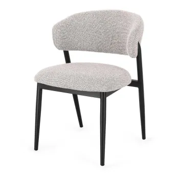 Scaun de dining gri tapitat Cassandra - Bizzotto imagine