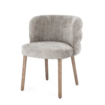 Scaun de dining gri tapitat Ilma - Bizzotto imagine