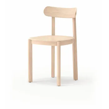 Scaun de dining in culoare naturala cu aspect de lemn de frasin Nara - Teulat imagine