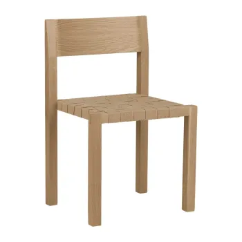 Scaun de dining in culoare naturala stivuibil din lemn de stejar Toli - noo.ma imagine