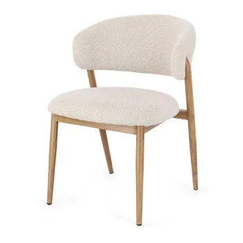 Scaun de dining in culoare naturala tapitat Cassandra - Bizzotto imagine
