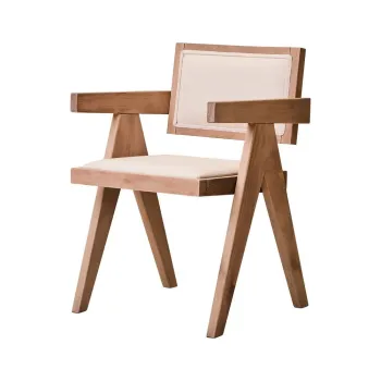Scaun de dining in culoare naturala tapitat Cebu - Premier Housewares imagine