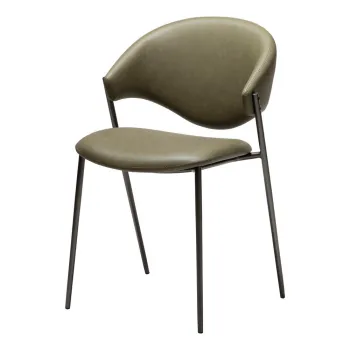 Scaun de dining kaki din imitatie de piele Zone - DAN-FORM Denmark imagine