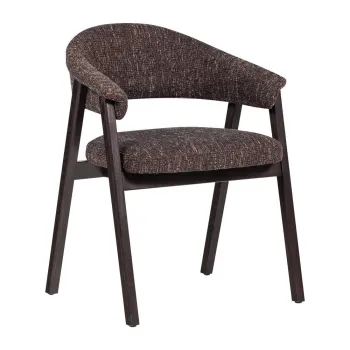 Scaun de dining maro A(R)nchis cu cotiere tapiE>at Tunar aEURWOOOD imagine