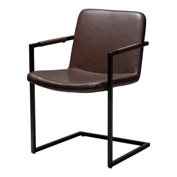 Scaun de dining maro cu cotiere Bounce - DAN-FORM Denmark imagine