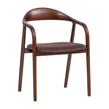 Scaun de dining maro cu cotiere din lemn de fag Bran aEURWOOOD imagine