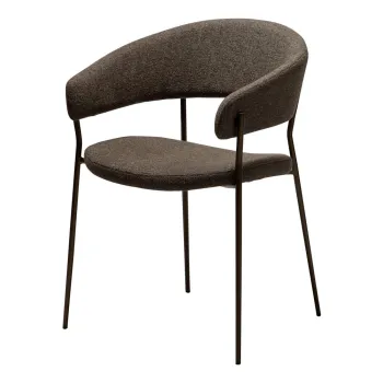 Scaun de dining maro cu cotiere Reboot - DAN-FORM Denmark imagine
