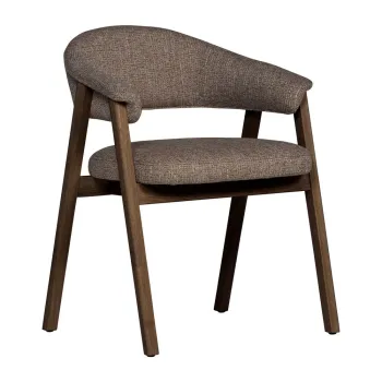 Scaun de dining maro cu cotiere tapiE>at Tunar aEURWOOOD imagine