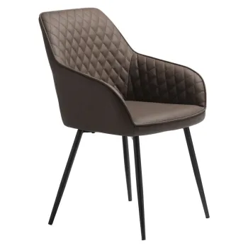 Scaun de dining maro din imitatie de piele Milton - Unique Furniture imagine