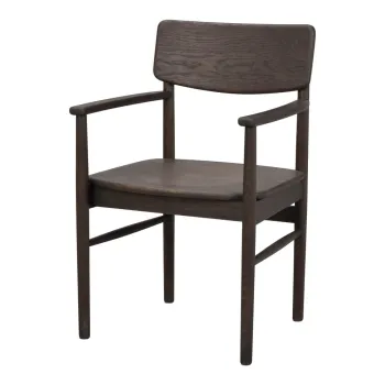 Scaun de dining maro inchis din lemn de stejar Maidstone - Rowico imagine