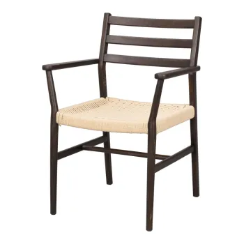 Scaun de dining natural /maro inchis Harlan - Rowico imagine