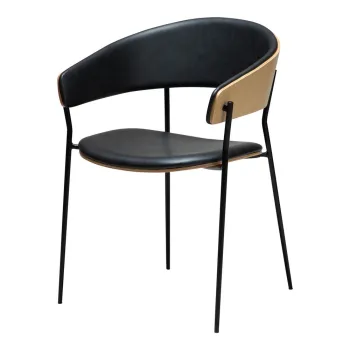 Scaun de dining negru cu cotiere Crib - DAN-FORM Denmark imagine