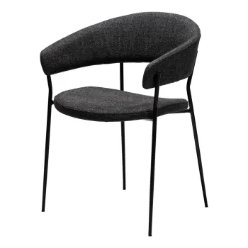 Scaun de dining negru cu cotiere Reboot - DAN-FORM Denmark imagine