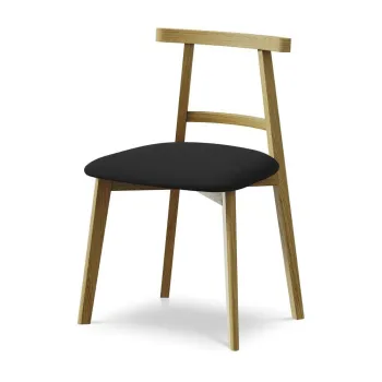 Scaun de dining negru din lemn masiv Ohelo aEURMakamii imagine