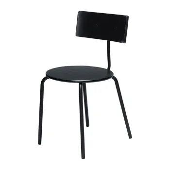 Scaun de dining negru stivuibil din metal Koi - Hubsch imagine