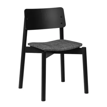 Scaun de dining negru stivuibil Wem - noo.ma imagine