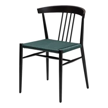 Scaun de dining negru/turcoaz Sava - DAN-FORM Denmark imagine