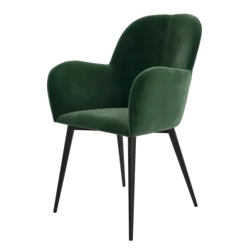 Scaun de dining verde din catifea Fitz - Storaa imagine
