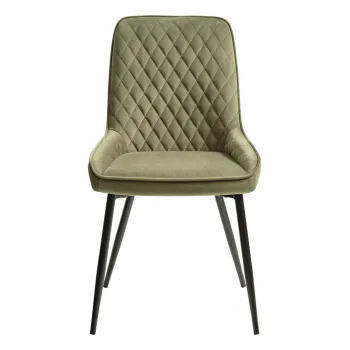 Scaun de dining verde din catifea Milton - Unique Furniture imagine