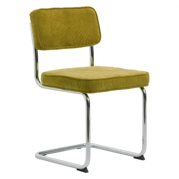 Scaun de dining verde din catifea reiata Rupert - Unique Furniture imagine