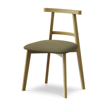 Scaun de dining verde din lemn masiv Ohelo aEURMakamii imagine