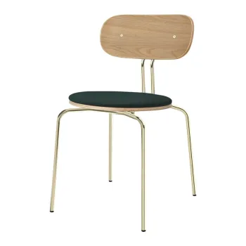 Scaun de dining verde inchis/auriu Curious - UMAGE imagine