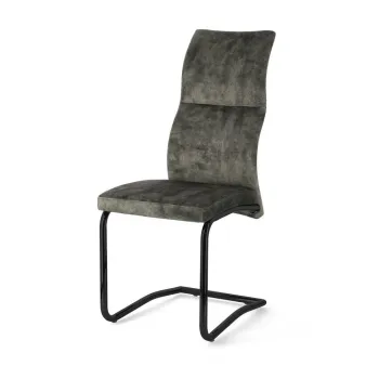 Scaun de dining verde tapitat Thelma - Bizzotto imagine