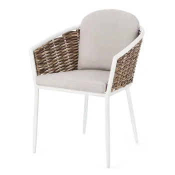 Scaun de gradina alb din metal Maribela - Bizzotto imagine