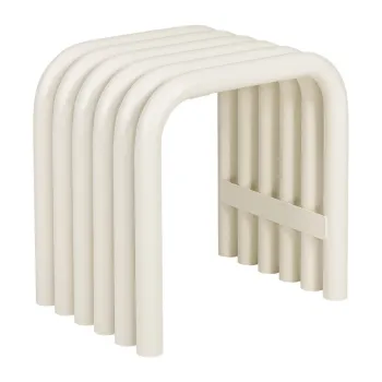 Scaun de gradina bej din metal Nokk - noo.ma imagine