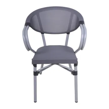 Scaun de gradina gri din metal Toskana - Garden Pleasure imagine