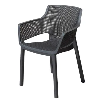 Scaun de gradina gri inchis din plastic Elisa - Keter imagine