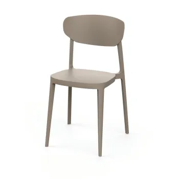 Scaun de gradina maro deschis din plastic Mare - Rojaplast imagine