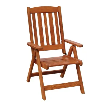 Scaun de gradina maro din lemn Luisa - Rojaplast imagine