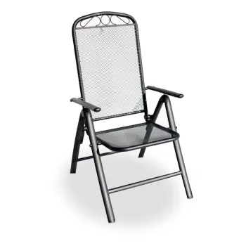 Scaun de gradina negru din metal - Rojaplast imagine