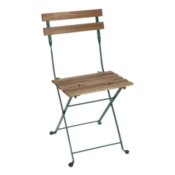 Scaun de gradina verde/in culoare naturala din metal - Esschert Design imagine