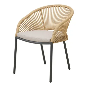 Scaun de grAfdinAbej din metal/capitonat Novella aEURHouse Nordic imagine