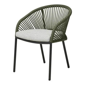 Scaun de grAfdinAverde din metal/capitonat Novella aEURHouse Nordic imagine